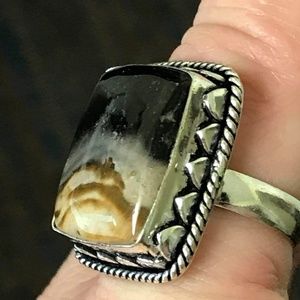 New! Genuine Imperial Royal Jasper .925 sz 6.75